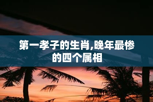 第一孝子的生肖,晚年最惨的四个属相