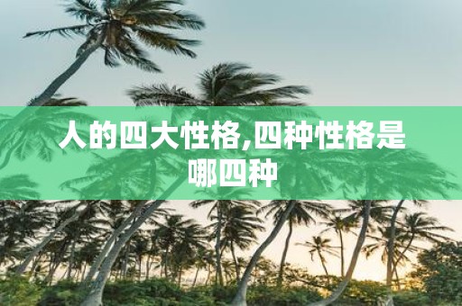 人的四大性格,四种性格是哪四种