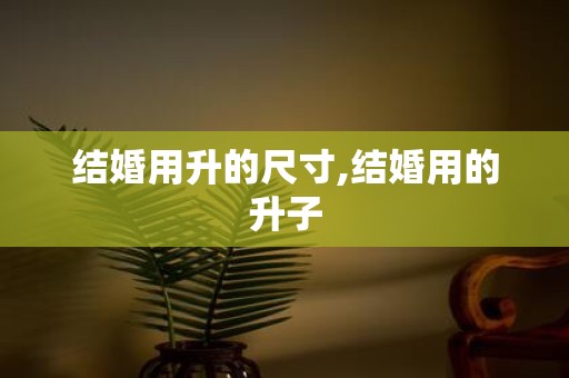 结婚用升的尺寸,结婚用的升子