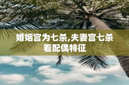 婚姻宫为七杀,夫妻宫七杀看配偶特征