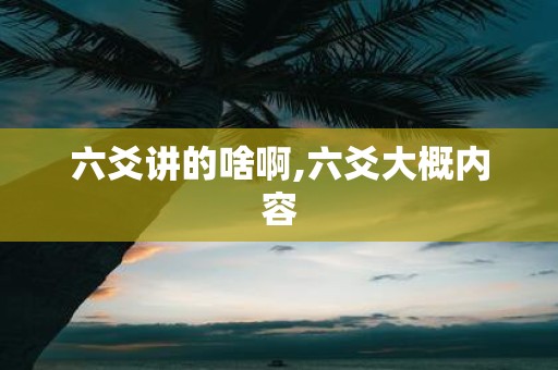 六爻讲的啥啊,六爻大概内容
