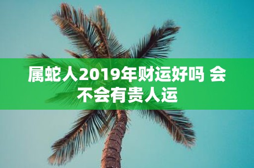 属蛇人2019年财运好吗 会不会有贵人运