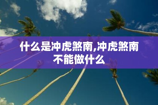 什么是冲虎煞南,冲虎煞南不能做什么