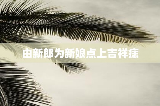 由新郎为新娘点上吉祥痣