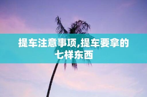 提车注意事项,提车要拿的七样东西