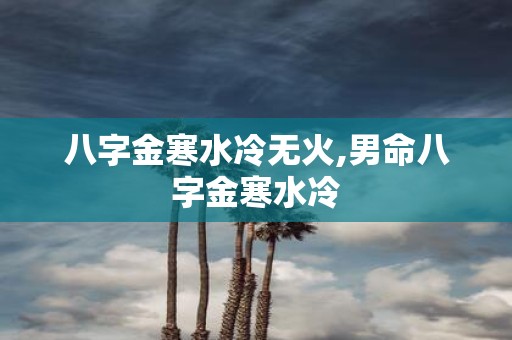 八字金寒水冷无火,男命八字金寒水冷