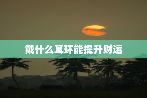 戴什么耳环能提升财运