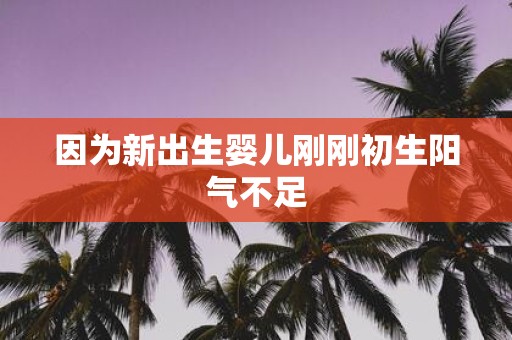 因为新出生婴儿刚刚初生阳气不足