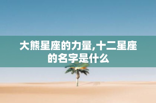 大熊星座的力量,十二星座的名字是什么