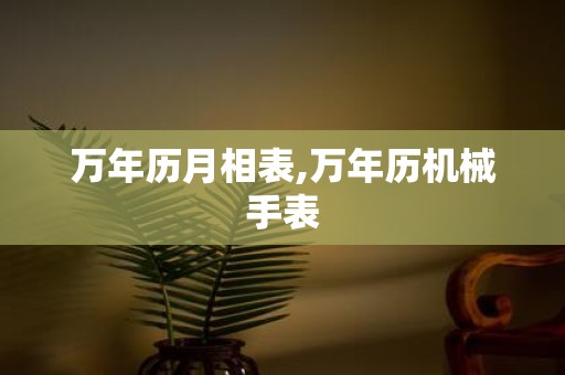 万年历月相表,万年历机械手表