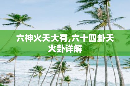 六神火天大有,六十四卦天火卦详解