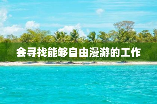 会寻找能够自由漫游的工作