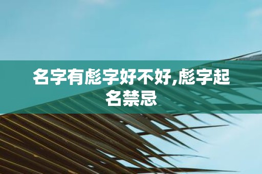 名字有彪字好不好,彪字起名禁忌