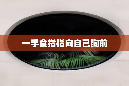 一手食指指向自己胸前