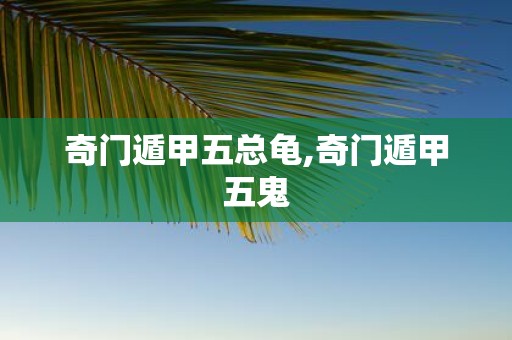 奇门遁甲五总龟,奇门遁甲五鬼