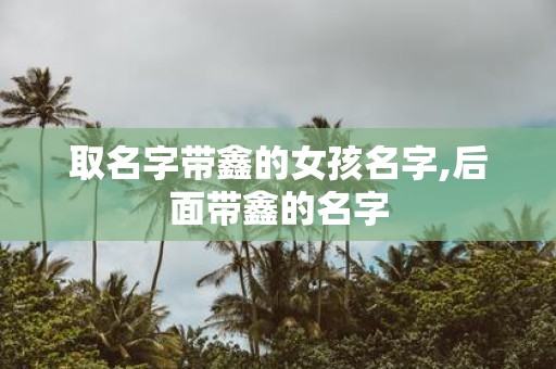 取名字带鑫的女孩名字,后面带鑫的名字