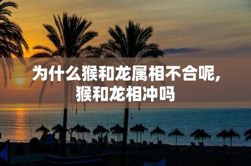 为什么猴和龙属相不合呢,猴和龙相冲吗