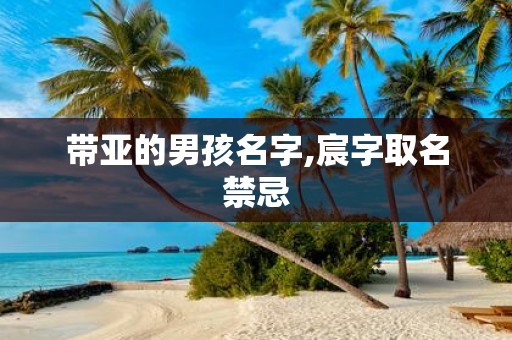 带亚的男孩名字,宸字取名禁忌
