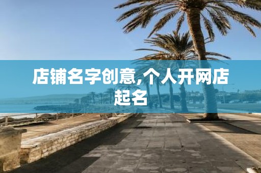 店铺名字创意,个人开网店起名