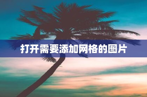 打开需要添加网格的图片