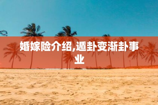 婚嫁险介绍,遁卦变渐卦事业