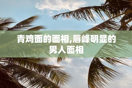 青鸡面的面相,唇峰明显的男人面相