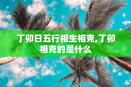 丁卯日五行相生相克,丁卯相克的是什么