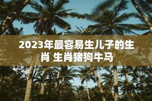 2025年最容易生儿子的生肖 生肖猪狗牛马