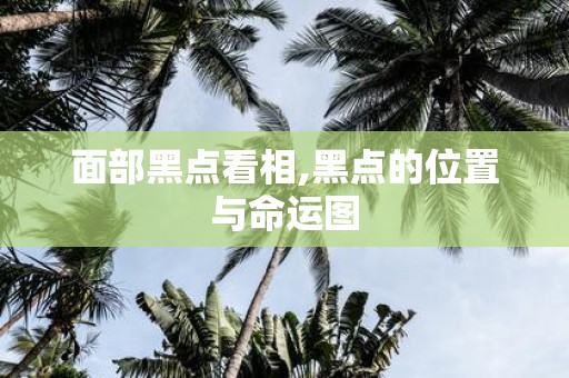 面部黑点看相,黑点的位置与命运图