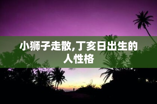 小狮子走散,丁亥日出生的人性格