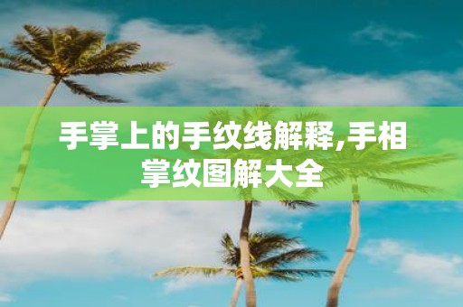 手掌上的手纹线解释,手相掌纹图解大全