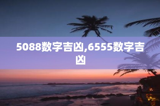 5088数字吉凶,6555数字吉凶