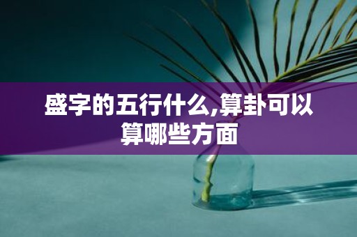 盛字的五行什么,算卦可以算哪些方面