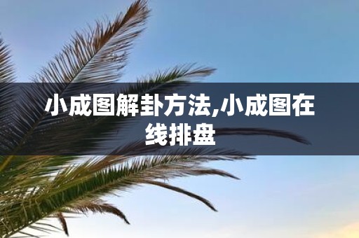 小成图解卦方法,小成图在线排盘