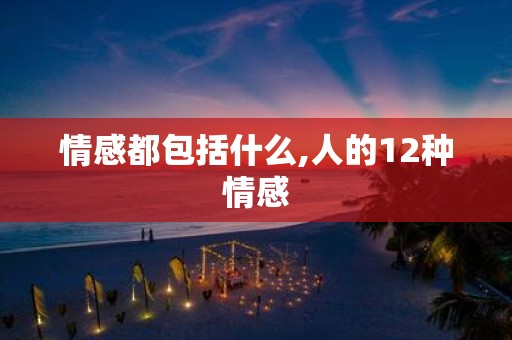 情感都包括什么,人的12种情感