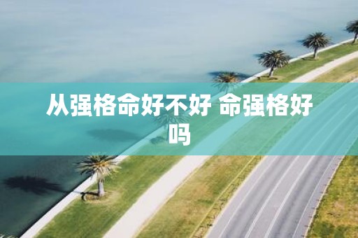 从强格命好不好 命强格好吗