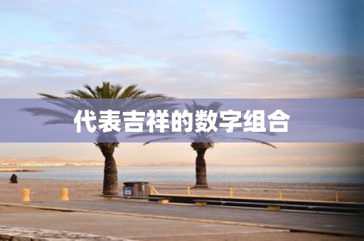 代表吉祥的数字组合