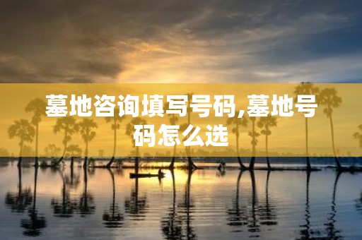 墓地咨询填写号码,墓地号码怎么选