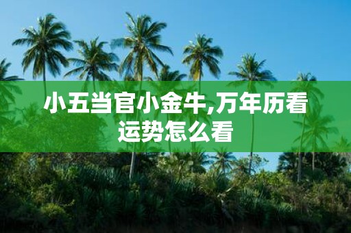 小五当官小金牛,万年历看运势怎么看