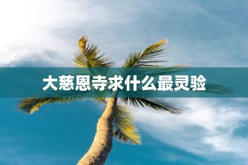 大慈恩寺求什么最灵验