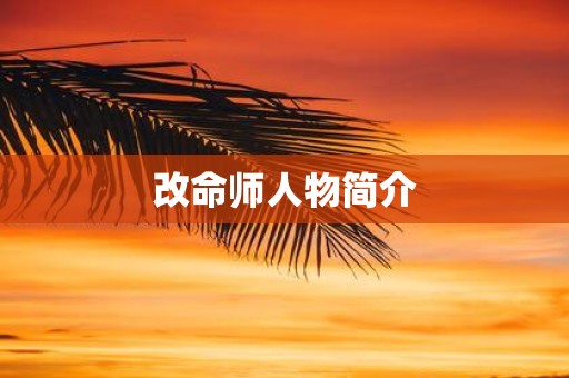 改命师人物简介