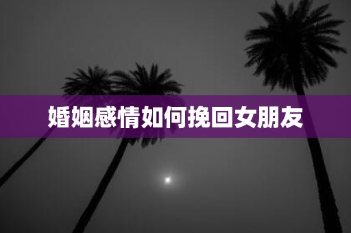 婚姻感情如何挽回女朋友