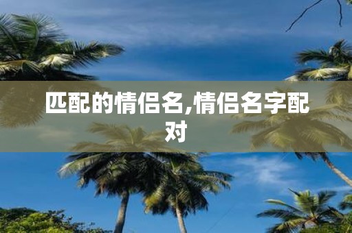 匹配的情侣名,情侣名字配对