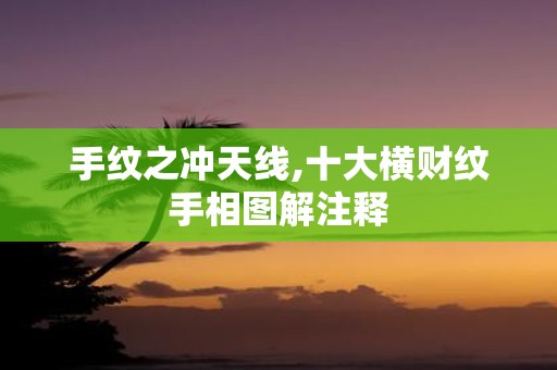 手纹之冲天线,十大横财纹手相图解注释