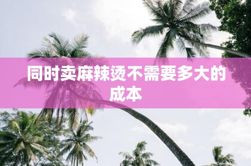同时卖麻辣烫不需要多大的成本
