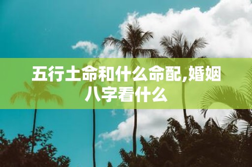 五行土命和什么命配,婚姻八字看什么