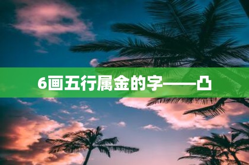 6画五行属金的字——凸