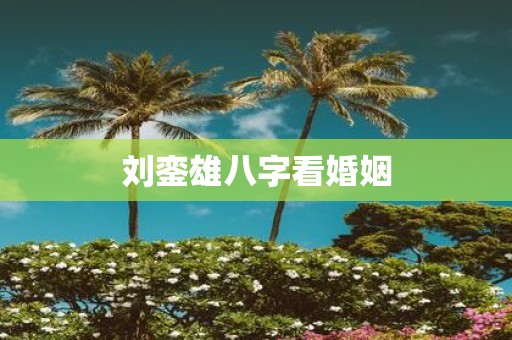 刘銮雄八字看婚姻