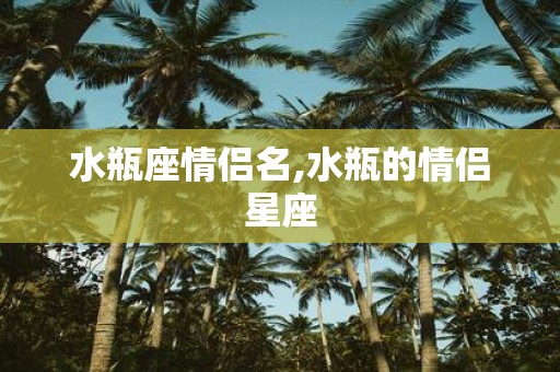 水瓶座情侣名,水瓶的情侣星座