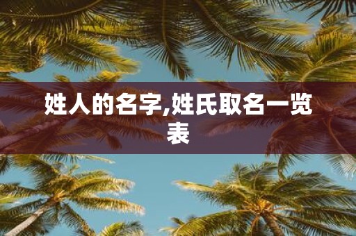 姓人的名字,姓氏取名一览表 姓人的名字,姓氏取名一览表